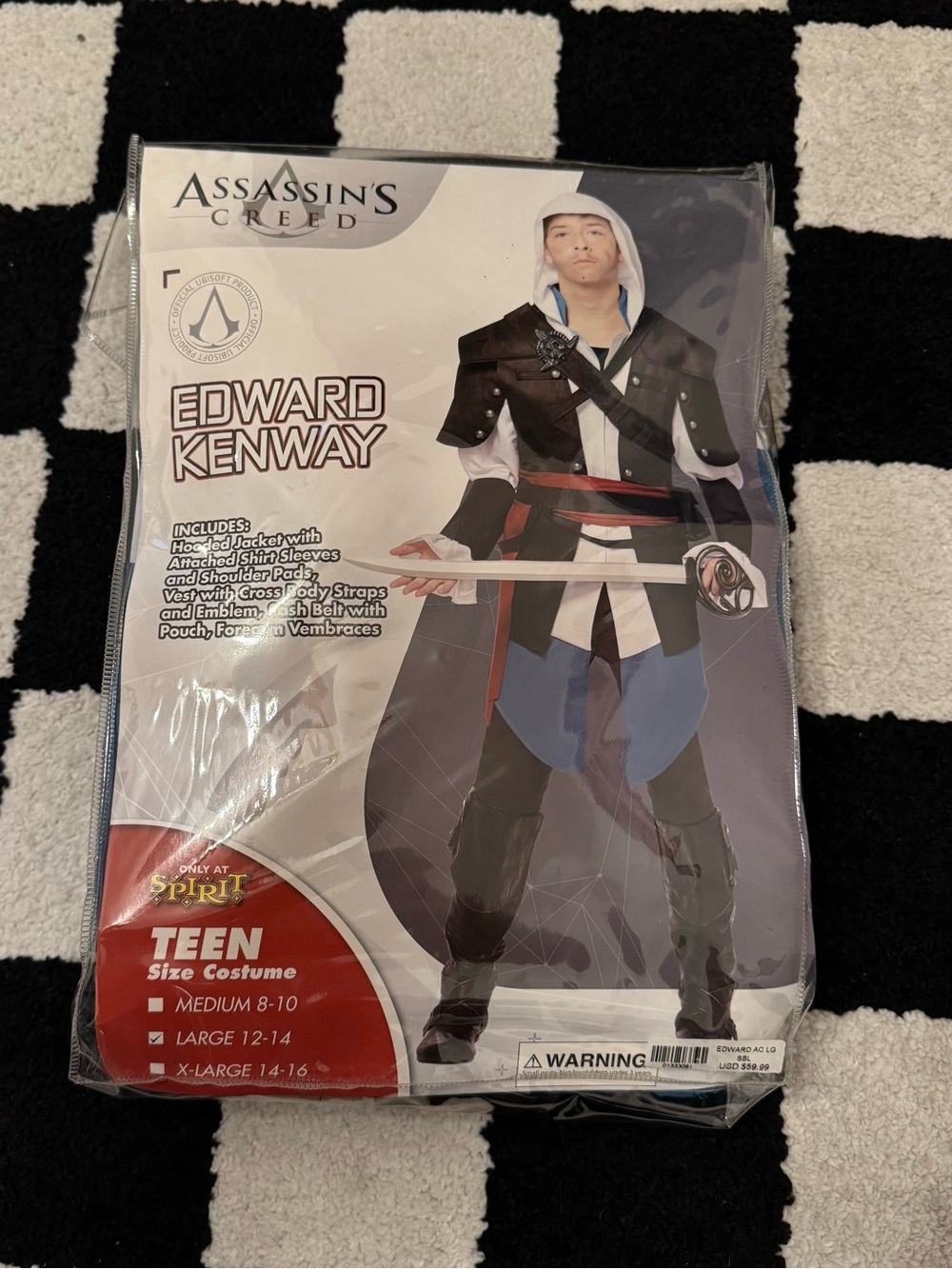 Spirit Halloween Assassins Creed Edward Kenway Costume Teens Size Large